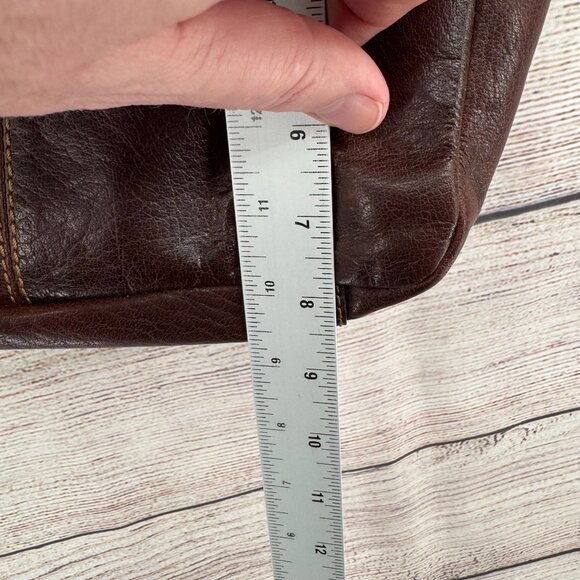 Jack‎ Georges Brown Leather Purse 6 Zippered Pockets - Picture 11 of 16